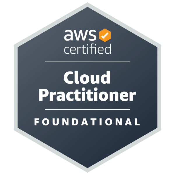 AWS Certified Cloud Practitioner credential badge